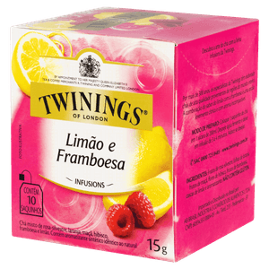 Chá Limão e Framboesa Twinings Infusions Caixa 15g 10 Unidades