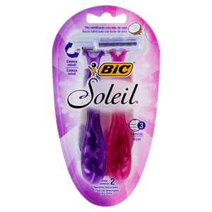 Aparelho Descartável para Barbear Bic Soleil 2 Unidades