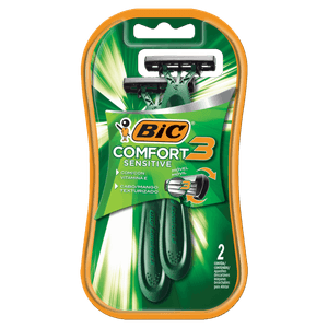 Aparelho Descartável para Barbear Bic Comfort 3 Advance Sensitive 2 Unidades