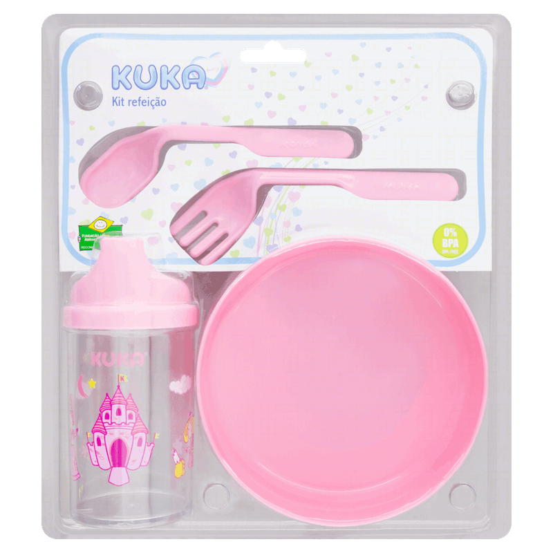 Kit-Refeicao-Infantil-Rosa-Kuka-4-Unidades