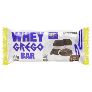 Barra de Proteína Brigadeiro Nutrata Whey Grego Bar Pacote 40g