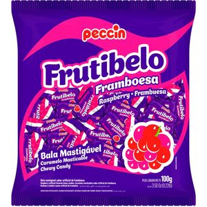 Bala Framboesa Peccin Frutibelo Pacote 100g