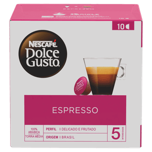 Café em Cápsula Torrado e Moído Espresso Nescafé Dolce Gusto Caixa 60g 10 UN