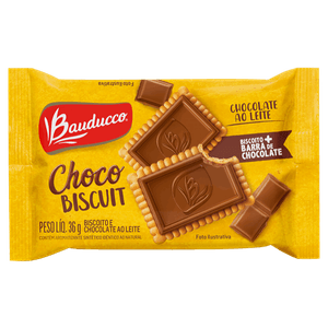 Biscoito Chocolate ao Leite Bauducco Choco Biscuit Pacote 36g