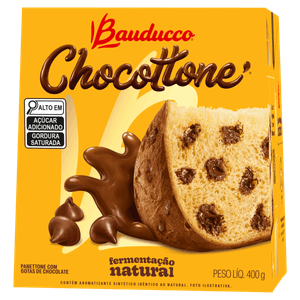 Panettone com Gotas de Chocolate Bauducco Chocottone Caixa 400g