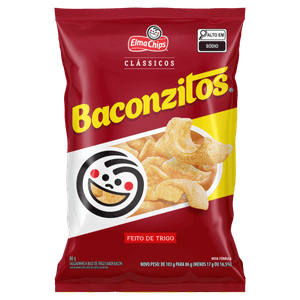 Salgadinho de Trigo Elma Chips Baconzitos Clássicos Pacote 86g