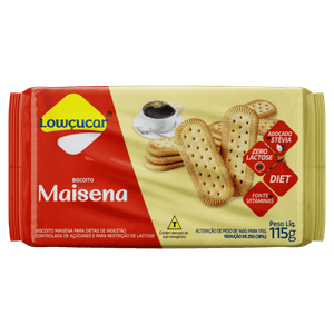 Biscoito Maisena Zero Lactose Lowçucar Pacote 115g