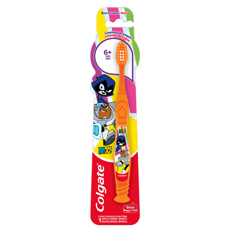 Escova-Dental-Infantil-Extra-Suave-e-Macia-Teen-Titans-Go--6--Anos-Colgate