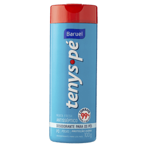 Desodorante Pó para os Pés Baruel Tenys Pé Menta Fresh Frasco 100g