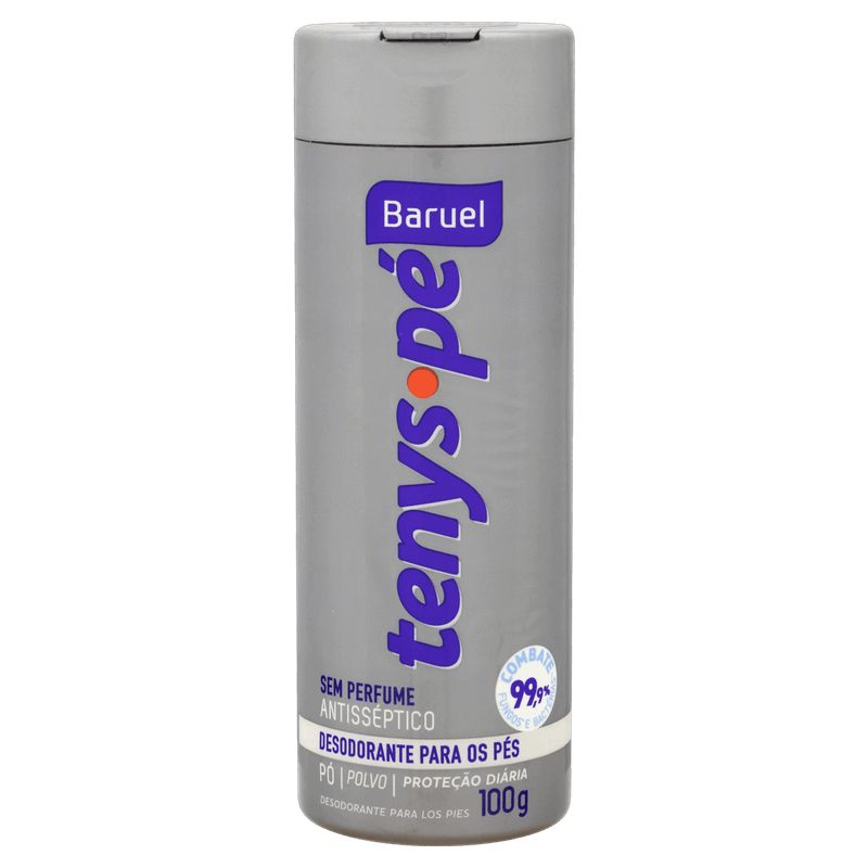Desodorante-Po-para-os-Pes-Antisseptico-sem-Perfume-Baruel-Tenys-Pe-Frasco-100g