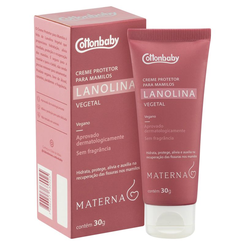 Creme Materna Protetor para Mamilos Frasco 30 Gramas