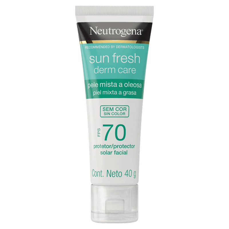Protetor Solar Facial FPS 70 Neutrogena Sun Fresh Derm Care Bisnaga 40g