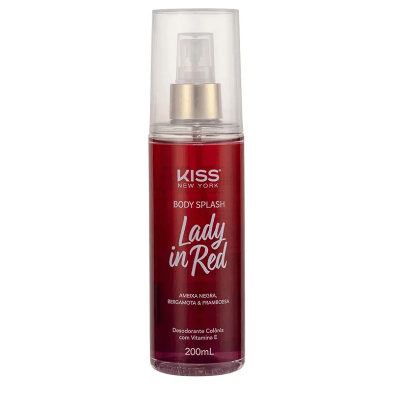 Body Splash Kiss Ny Lady Red Frasco 200ml