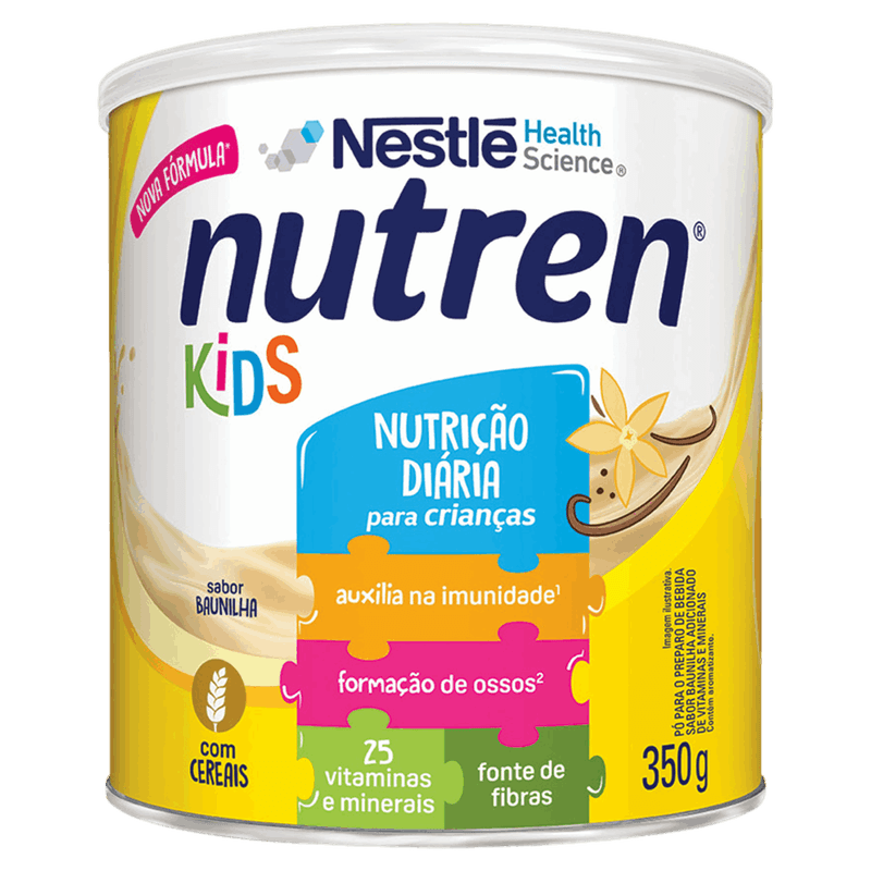 Pó para Preparo de Bebida Complemento Alimentar Sabor Baunilha Nutren Kids Lata 350g