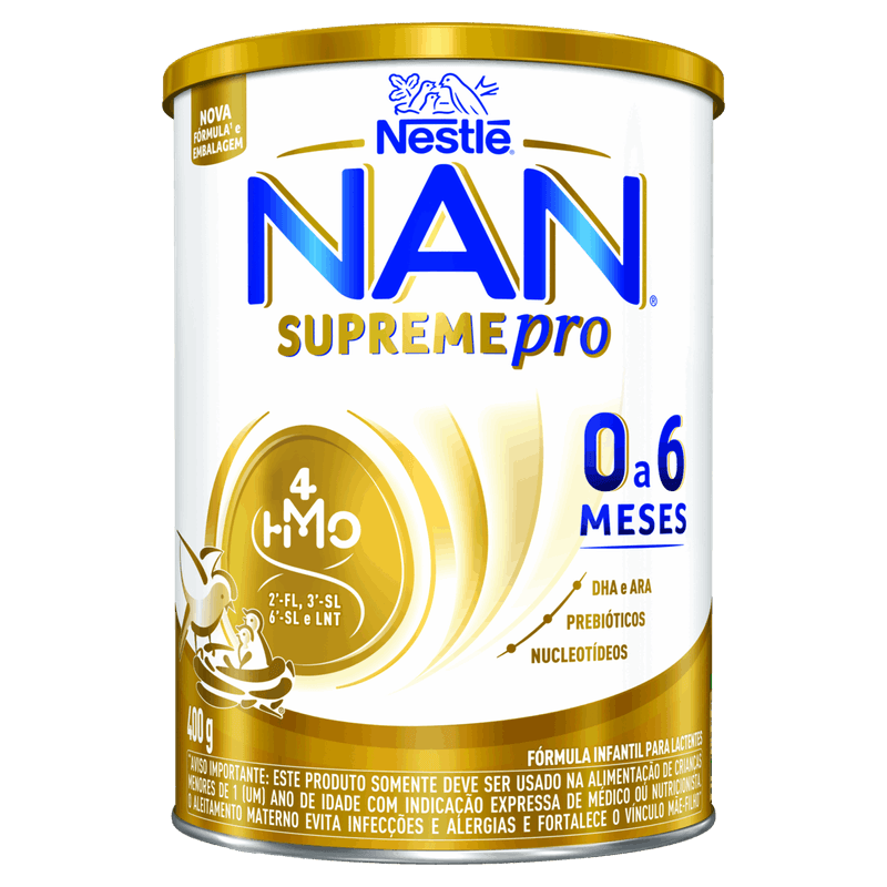 Fórmula Infantil para Lactentes Nan Supreme Pro 0 a 6 Meses Lata 400g