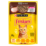 Alimento-racao-Umida-para-Gatos-Peru-ao-Molho-Purina-Friskies-Sache-85g