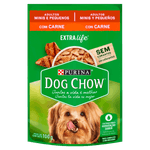 Alimento Ração Úmida para Cães Adultos Raças Minis e Pequenas Carne Purina Dog Chow Extra Life Sachê 100g