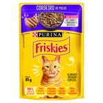 Alimento Ração Úmida para Gatos Adultos Cordeiro ao Molho Purina Friskies Sachê 85g