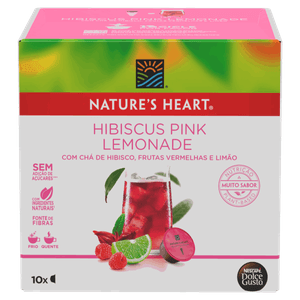 Chá em Cápsula Hibiscus Pink Lemonade Nature`s Heart Tea 60g 6 Unidades