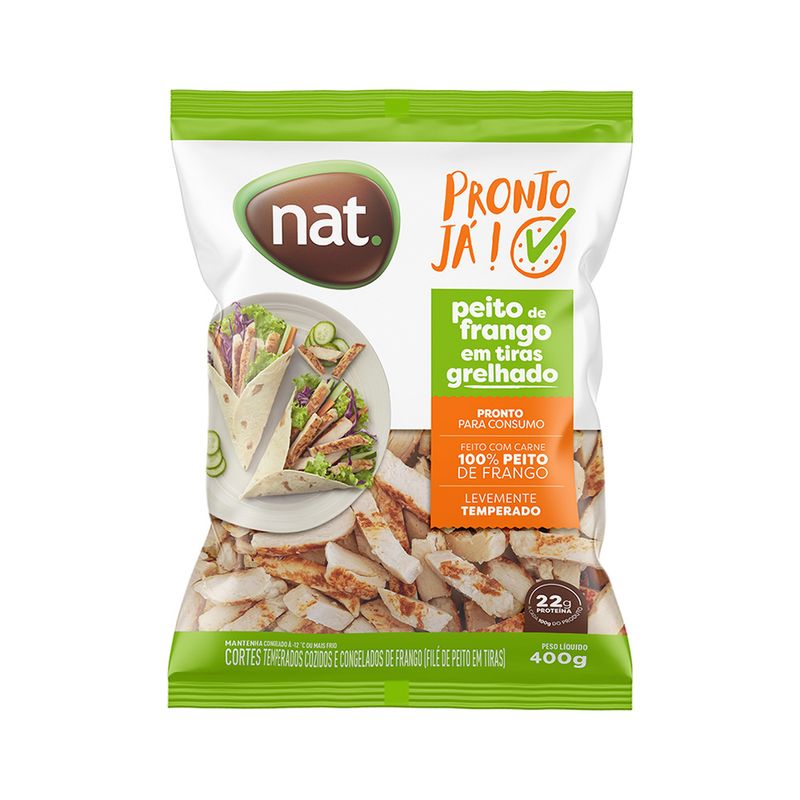 Peito De Frango Grelhado Em Tiras Pacote 400g