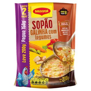 Sopão Galinha com Legumes Maggi Sachê Leve 200g Pague 150g