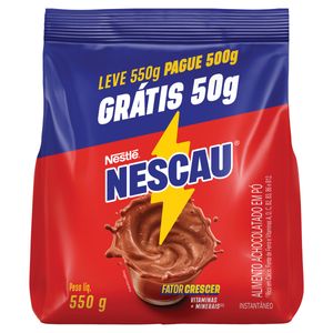 Achocolatado Pó Nescau Pacote Leve 550g Pague 500g