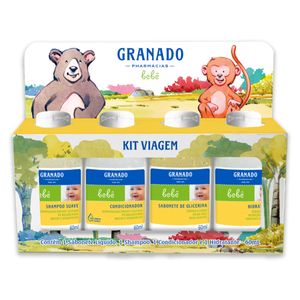 Kit Shampoo Suave + Condicionador + Sabonete de Glicerina + Hidratante Granado Bebê 60ml Cada