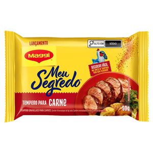 Tempero Granulado para Carne Maggi Meu Segredo Pacote 50g 10 Unidades