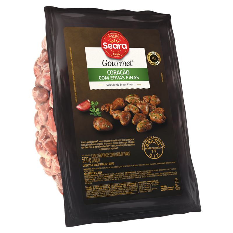 Coração de Frango Congelado Temperado com Ervas Finas Seara Gourmet 500g