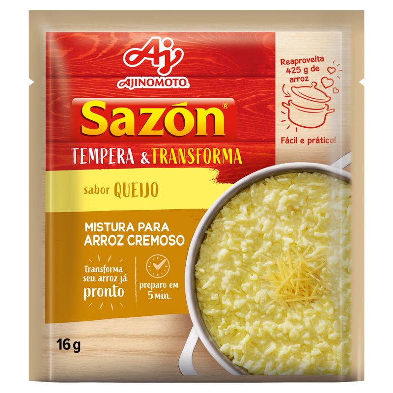 Mistura para Arroz Cremoso Queijo Sazón Tempera & Transforma Envelope 16g