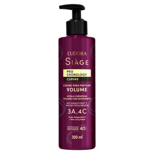 Creme para Pentear Eudora Siàge Pro Cronology Curvas Volume Frasco 300ml Pump