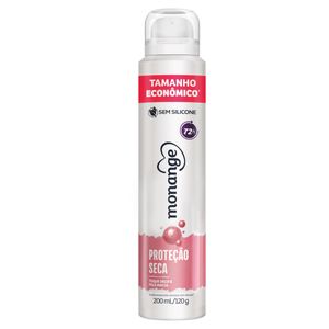 Antitranspirante Aerossol Monange Proteção Seca 200ml Spray Tamanho Econômico