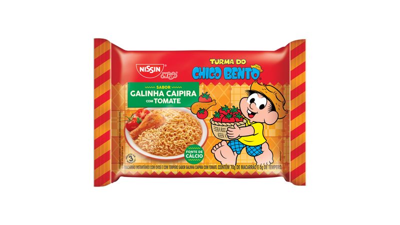 Macarrão Instantâneo Galinha Caipira com Tomate Turma do Chico