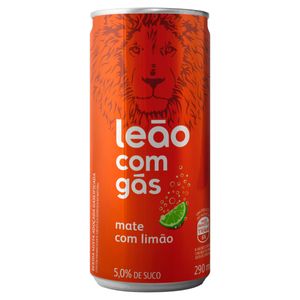 Chá Mate com Gás Limão Leão Lata 290ml