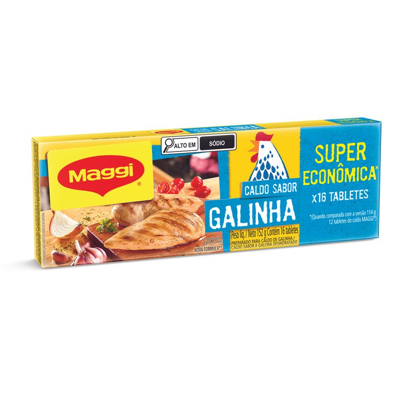Caldo Tablete Galinha Maggi Caixa 152g Leve 16 Pague 14 Unidades Embalagem Econômica