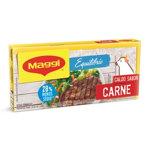 Caldo Tablete Carne Maggi Equilibrium Caixa 114g 12 Unidades