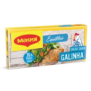 Caldo Tablete Galinha Maggi Equilibrium Caixa 114g 12 Unidades