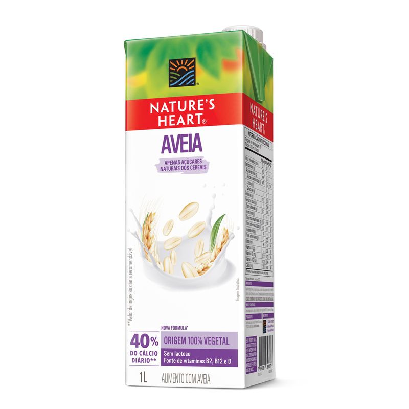 Bebida Vegetal à Base de Aveia Nature´s Heart Caixa 1l