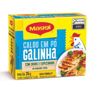 Caldo Pó Galinha Maggi Caixa 35g 5 Unidades