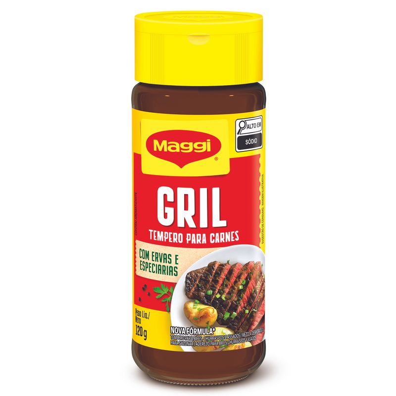 Tempero Pó para Todos os Tipos de Carne Maggi Gril Vidro 120g