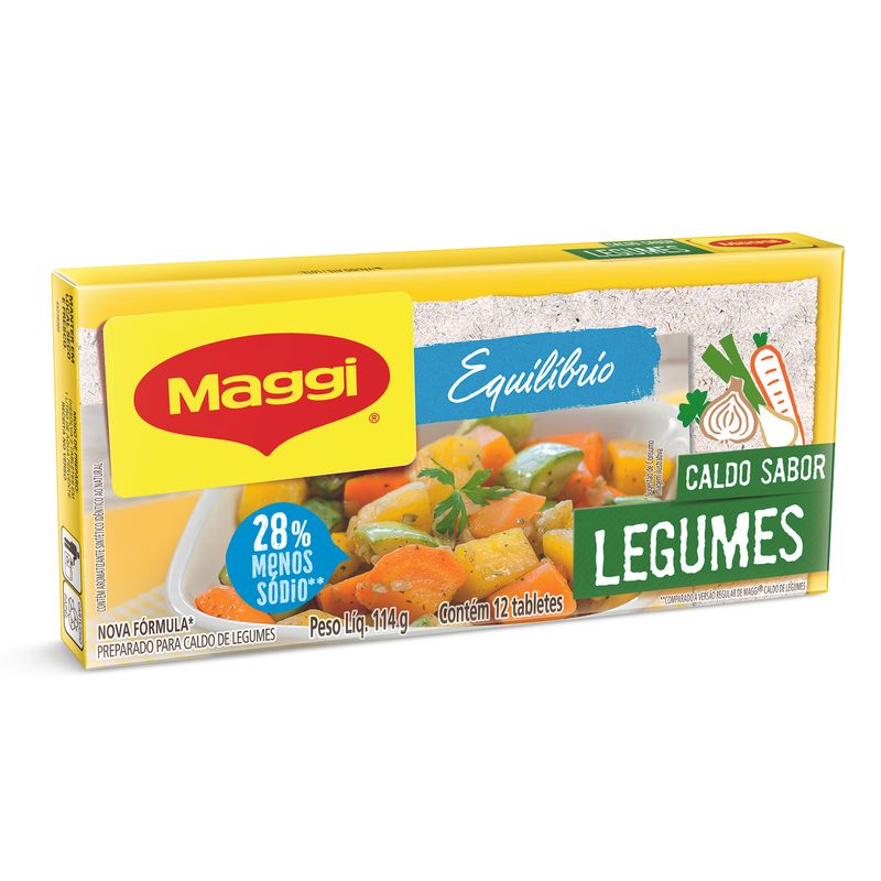Caldo Tablete Legumes Maggi Equilibrium Caixa 114g 12 Unidades