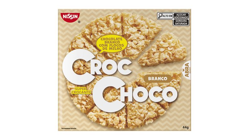 Chocolate Nissin Croc Chocolate Branco Caixa 44gr - giassi