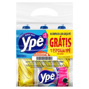 Kit 6 Lava-Louças Ypê 500ml Cada Grátis 1 Esponja Ypê