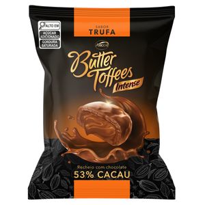 Bala Trufa Recheio Chocolate 53% Cacau Butter Toffees Intense Pacote 400g