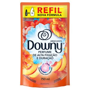 Amaciante de Roupa Concentrado Verão Tropical Downy Sachê 750ml Refil
