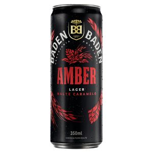 Cerveja Amber Lager Puro Malte Caramelo Baden Baden Lata 350ml