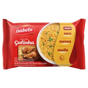 Macarrão Instantâneo Lámen Galinha Zero Fritura Isabela Pacote 75g
