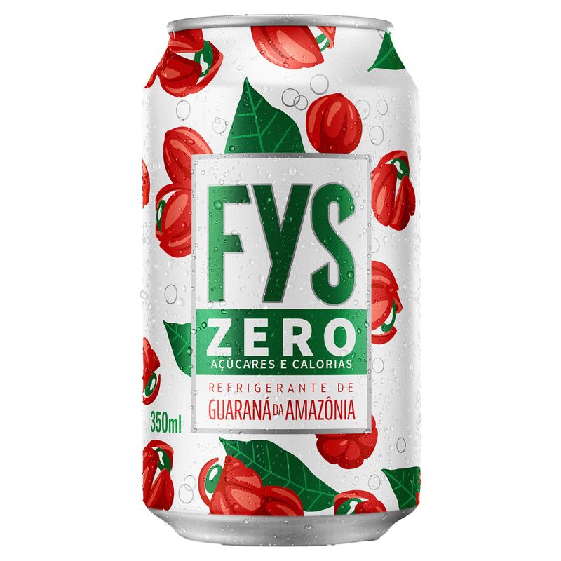 Refrigerante Guaraná Zero Açúcar Fys Lata 350ml