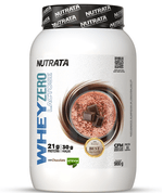 Whey de Chocolate Zero Lactose Nutrata  PT 900gramas