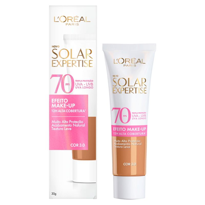 Protetor Solar com Cor 3 0 FPS 70 L'oréal Paris Solar Expertise Caixa 30g